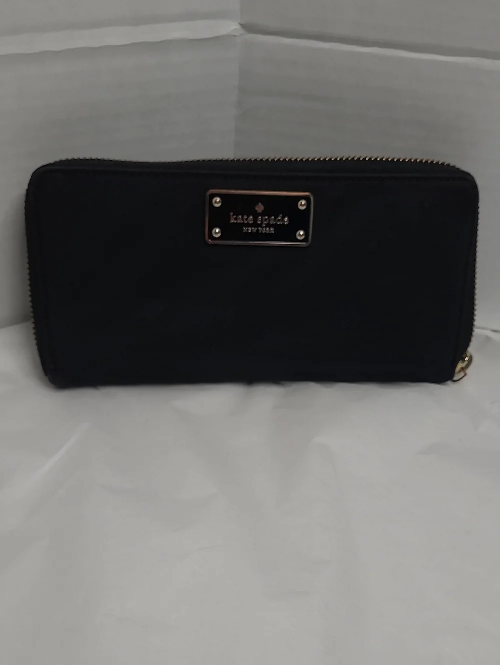 Kate spade nylon wallet black interior